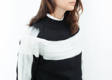 Load image into Gallery viewer, Contrast Felted Sweater in Black
